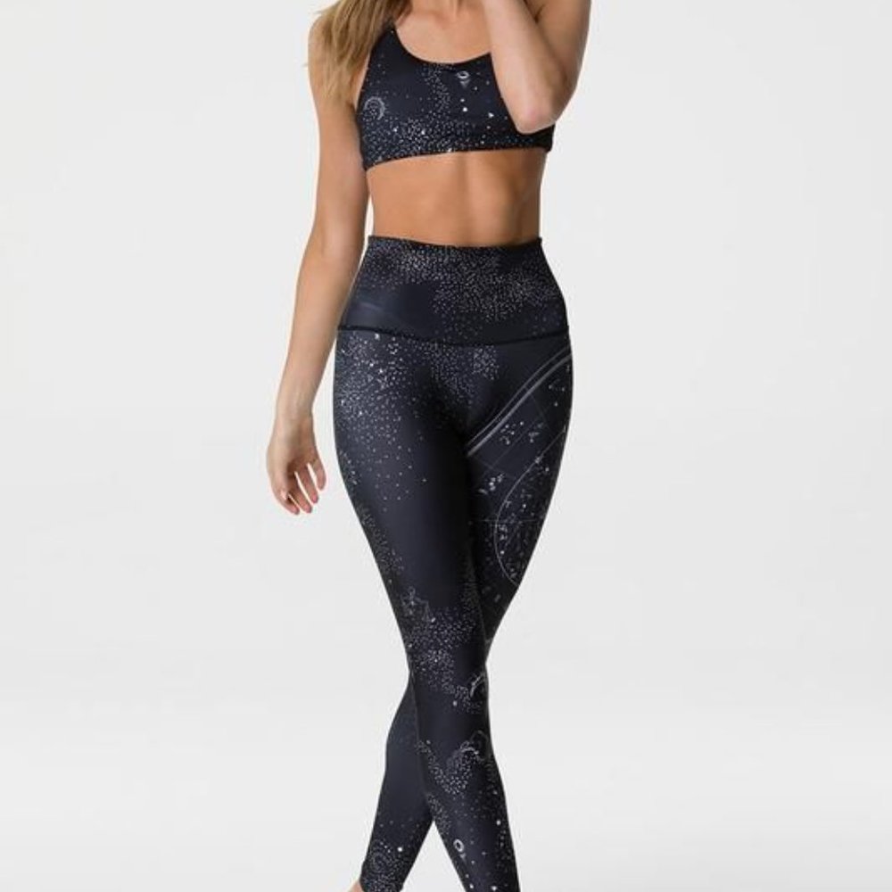 Onzie Cosmic Sports Bra Leggings Set XS - Like New